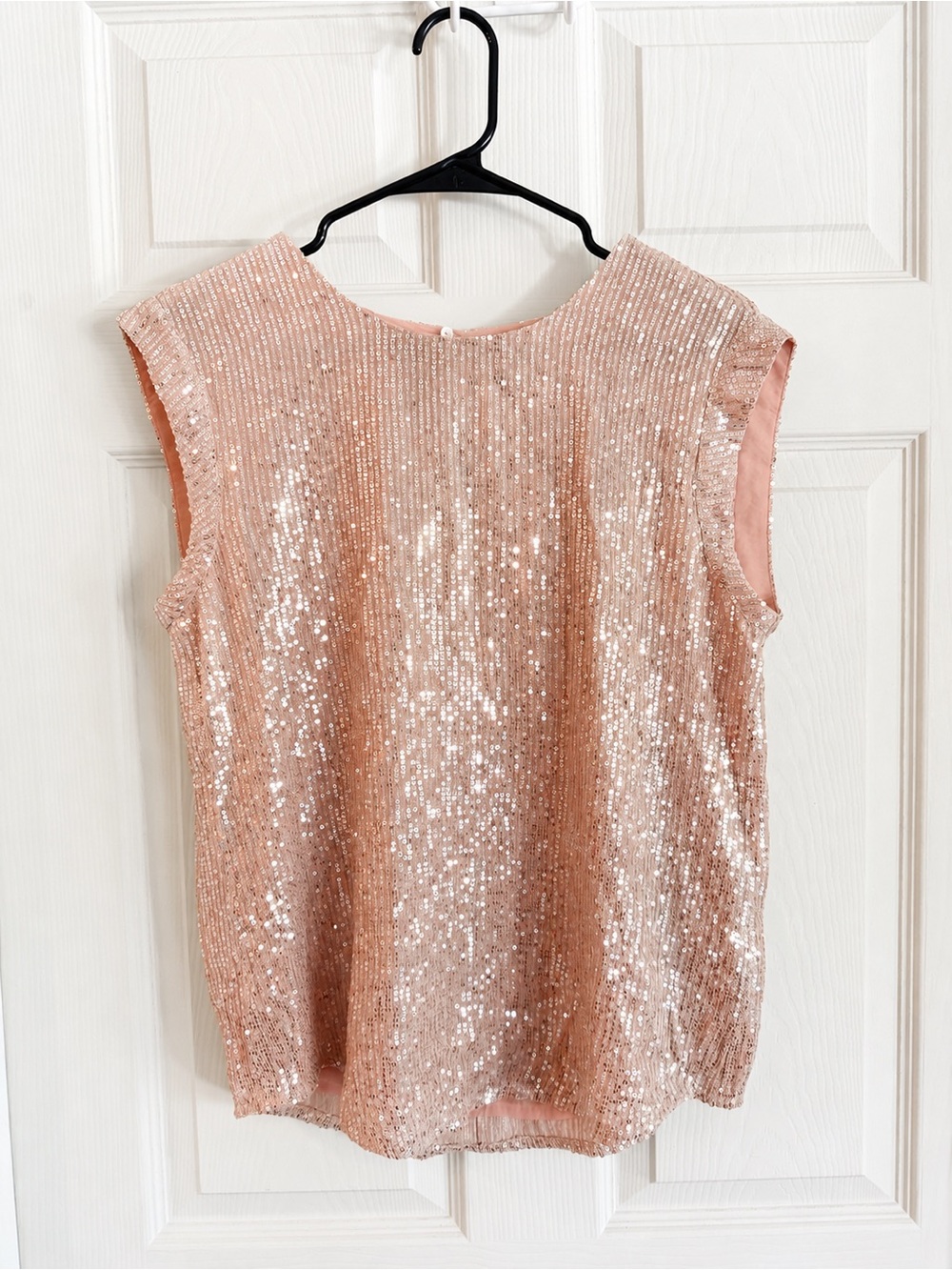 J. Crew Blush Sequin Sleeveless Camisole
